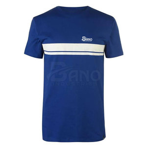 T-shirt confortable de haute qualité pour hommes avec logo personnalisé Tissu tricoté en fibre de coton/bambou respirant et à séchage rapide - Product Image 1