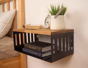 Handmade Smart Solid Wood Modern <b>Floating</b> Nightstand with 2 <b>Drawers</b> Eco-Friendly Design for Bedroom Living Room & Home Office - Product Image 2