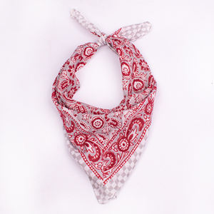 Bandana carré imprimé floral 100 % coton de haute qualité, respirant, écologique, doux pour la peau, léger, pour l'été et les cheveux - Product Image 1