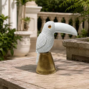 Adorno Nórdico Creativo de Pájaro de <span class=keywords><strong>Boca</strong></span> <span class=keywords><strong>Grande</strong></span> con Cuentas, Simulación de Animal Pequeño, Decoración para Sala de Estar, Mueble de TV, Regalo de Inauguración de Casa - Product Image 6