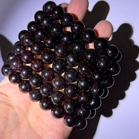 Bracelet de luxe en pierre de grenat rouge de 12 mm, énergie cristalline hautement polie, bijoux religieux et spirituels