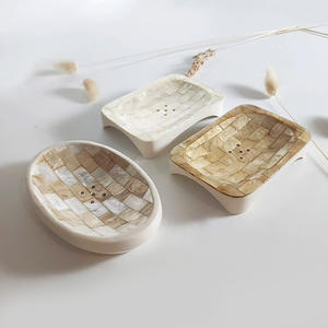 Bath ware accessory <b>mother</b> of pearl soap dish best selling narce shell inlay soaps dishes holder - Product Image 3
