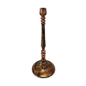 Ensemble de 2 bougeoirs en aluminium de grande taille personnalisés en cuivre de couleur antique pour les décorations de Noël ou les mariages - Product Image 4