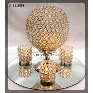 Nouvellement Arrivée Qualité Supérieure Métal Plaqué Or Look Attrayant Designer Maison Et Hôtel Table Pièce Maîtresse Bougie Jar & Holder - Product Image 4