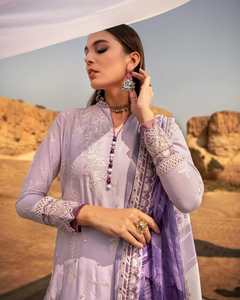 India Pakistán 2022 modelo Venta caliente brillante étnico Saree Panjabi hermoso traje de césped con Salwar Kameez longitud 150cm - Product Image 4