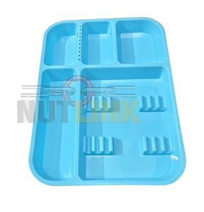 Bandeja dental de plástico autoclavable, tipo mono, para instrumentos, con soporte manual para instrumentos separados, con orificios perforados, Clase I CE - Product Image 2