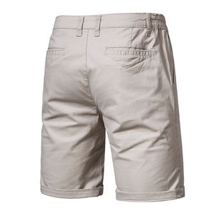 Top Style 2025 Pantalones cortos de algodón casuales para hombre en colores sólidos para negocios y compromiso social con un pantalón corto de playa con cintura elástica - Product Image 5