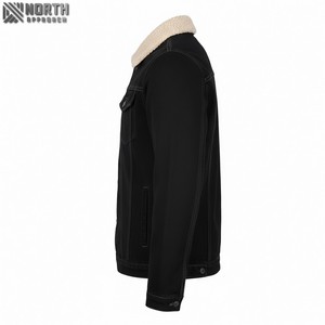 2025 personnalisé hommes coupe ajustée Baseball conception Denim veste solide coloré uni avant respirant décontracté hiver OEM disponible fabriqué - Product Image 6