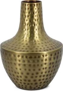 แจกันดอกไม้โลหะหรูหราพร้อมรูปทรงถ้วยและการออกแบบตกแต่งสำหรับการตกแต่งภายในแบบดั้งเดิม - Product Image 3