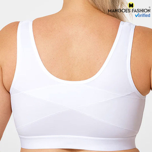 Women's High Support Sports <b>Bra</b> Solid Sweat-Wicking Fabric Classic Zip Running <b>Bra</b> Front Zip Closure Wide Elastic Underband <b>Cup</b> - Product Image 5
