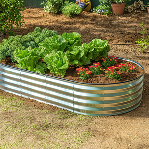 Maceta de jardín elevada de metal ovalado personalizable, maceta elevada para exteriores, productos al por mayor de fábrica de decoración para el hogar y el jardín - Product Image 3