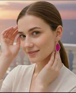 Boucles d'oreilles bohèmes unisexes en druzy plaqué or, bijoux fantaisie en laiton, boucles d'oreilles pendantes pour les soirées, provenant d'un fournisseur de confiance - Product Image 6