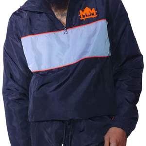 Veste à capuche en nylon pour homme, coupe-vent, demi-zip, légère, pull-over, poche kangourou, streetwear, vêtements de sport - Product Image 6