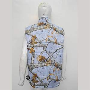 Unisex Custom Logo Cotton Puffy Vest with Stand Collar Knitted Canvas Fabric <b>Warm</b> Long Winter Outdoor Formal Wear with Zipper - Product Image 2