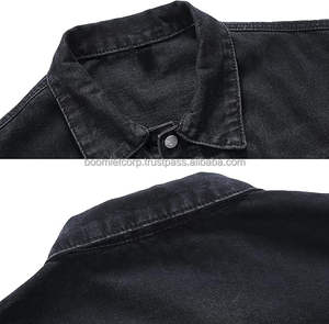 Vestes en jean personnalisées pour hommes, respirantes, à col montant, séchage rapide, style Aci Wash grande taille pour la saison hivernale - Product Image 3