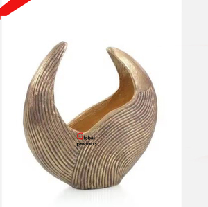 Florero de acero inoxidable de metal con acabado plateado de alto estándar para restaurante y bar de hotel - Product Image 5