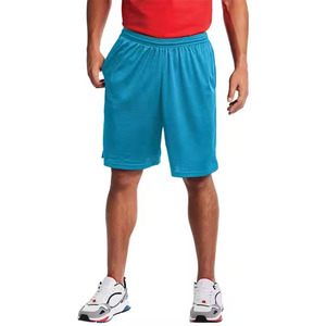 Pantalones cortos de fitness de tela de malla de alta calidad pantalones cortos de malla poliéster gimnasio entrenamiento bolsillo pantalones cortos personalizados para hombres tela transpirable - Product Image 1