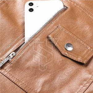 Veste en cuir pour hommes de haute qualité sur mesure Design élégant de haute rue avec col montant Meilleur matériau pour l'hiver Nouvelle arrivée - Product Image 3