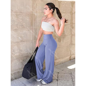 Leggings d'entraînement femmes sans couture avant Leggings droits taille haute beurre Eddiy Gym Yoga pantalon - Product Image 6