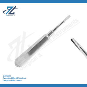 Coupland 3 4mm Elévateurs radiculaires Remplissage des dents Haute qualité allemande en acier inoxydable Extraction dentaire Ascenseur Fabricant Pakistan - Product Image 2