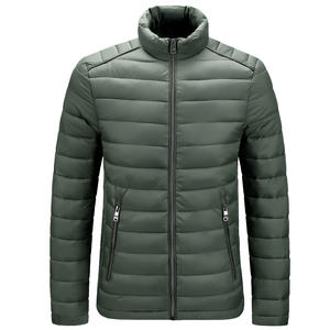 Veste matelassée en coton léger pour homme, automne-hiver, haute qualité, avec logo personnalisé, col montant - Product Image 1