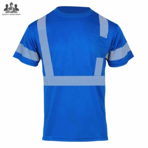 T-shirt de travail industriel respirant et imperméable en gros |   Vêtements de travail haute visibilité pour hommes, résistants |   Direct d'usine - Product Image 4