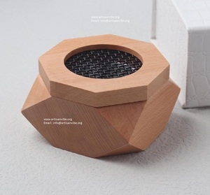 Handmade Wooden <b>Oud</b> <b>Burner</b> - Traditional Mubkhar for Bakhoor & Incense with Arabic Design - Product Image 4