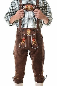 Alta calidad tradicional hombres mujeres kniebund trachten Lederhosen-Oktoberfest Lederhosen-bávaro - Product Image 4
