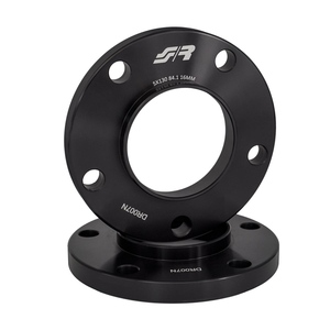 2 entretoises en aluminium noir 16mm 5x130 centrées 84.1 - Product Image 1