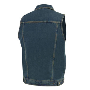 High Quality Customized Design Denim Vest For Men's Wholesale Price New Fashion Casual Style Cotton Denim Vest Men's Breathable - Product Image 2