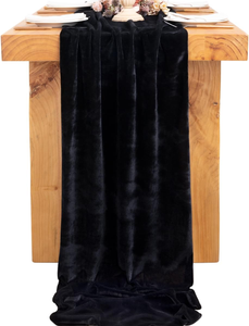 Chất lượng cao màu xanh hải quân nhung bảng Runner thanh lịch cho tiệc cưới trang trí bữa ăn tối Khăn trải bàn Bìa - Product Image 4