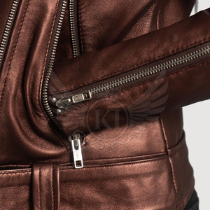 Chaqueta de cuero al por mayor para mujer Chaqueta de cuero de moda Tallas grandes Tops de cuero Chaqueta ligera - Product Image 6
