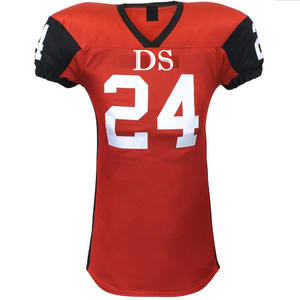 OEM 2025 Uniforme de football américain personnalisé de haute qualité, respirant, à séchage rapide, grande taille pour une impression d'été courte par sublimation - Product Image 1