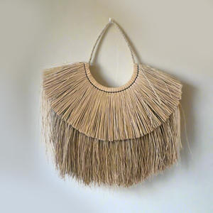 Woven raffia home decor accessory seagrass hanging <b>arts</b> luxury <b>wall</b> <b>art</b> made from sea grass - Product Image 2