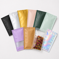 Sachet en Mylar à trois soudures latérales avec logo personnalisé, résistant à l'humidité, pour l'emballage alimentaire du café, du thé et des collations