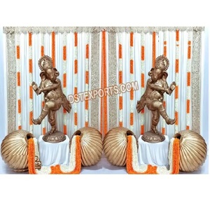 Fibra de entrada de boda tradicional Natarajan Ganesh Nataraja Ganesha para decoración de entrada de boda aspecto antiguo Natarajan Ganesha - Product Image 1