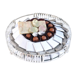 Bandeja de plata Premium para servir, decoración de bodas, vajilla, bandeja para servir dulces de Chocolate para fiestas de cumpleaños o cualquier evento, el mejor precio - Product Image 3