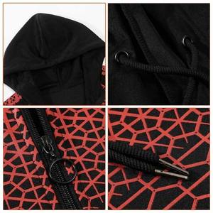 Cotton Thick <b>Zip</b> <b>up</b> Embroidery Patch Flared Full Tracksuits <b>Hoodies</b> and Sweatpants Sets for <b>Men</b> - Product Image 4