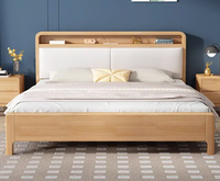 2024 Últimos diseños contemporáneos de cama de madera maciza Cama de pared al por mayor Hecho en Vietnam