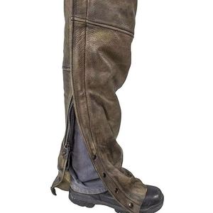 <b>Men's</b> Waterproof Windproof <b>Leather</b> <b>Chaps</b> with Comfortable Long Wear Soft Material Casual Style All Seasons Use - Product Image 5