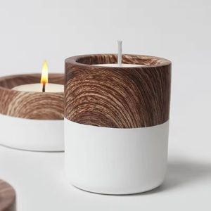 Autocollant d'étiquette personnalisée pour pot à bougie noir avec couvercle et design en marbre onyx - Product Image 6