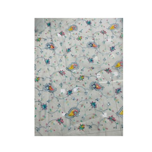 Top bán bông vải tuyn vải với organza thêu và 4 mét Sequins cho trang phục cưới bán buôn từ Ấn Độ - Product Image 1