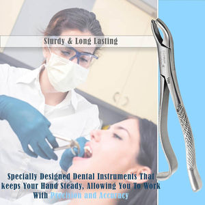 Forceps d'extraction dentaire manuel professionnel avec acier inoxydable de haute qualité, poignée ergonomique, certifié CE, instrument de classe I - Product Image 2