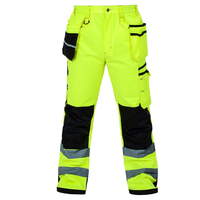 Pantalones de Trabajo de Alta Visibilidad Reflectantes Amarillos para Hombre, Hechos a Medida, con Logotipo Personalizado, Venta al Por Mayor