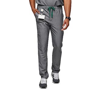Pantalon chirurgical classique coupe droite pour homme, mélange de coton, 9 poches, tissu Dobby extensible 4 directions, usage hospitalier, lavage en machine, ODM - Product Image 1