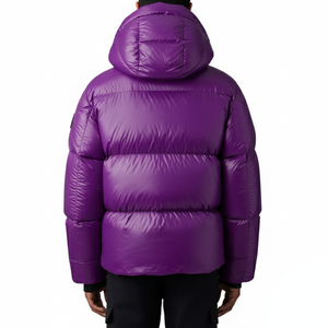 เสื้อแจ็คเก็ตพัฟเฟอร์บุผ้าสำหรับผู้ชาย พิมพ์โลโก้ด้านหน้าตามสั่ง ขายส่ง เสื้อคลุมกันหนาวลำลอง มีฮู้ดกันน้ำ - Product Image 3