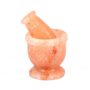 Mejor Venta de alta calidad tallado decoración marfil artesanía Himalaya sal mortero y mortero para el hogar artesanías naturales - Product Image 2