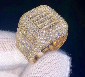 Modern Moissanite Diamond <b>Ring</b> <b>for</b> <b>Men</b> Unique Design Wedding Band Perfect <b>for</b> Engagement Anniversary Jewelry - Product Image 4