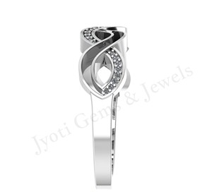 2025 souvenir lait maternel résine vide Semi montage infini bande anneau CZ ensemble blanc mignon cadeau de mariage 925 en argent Sterling pour les femmes - Product Image 3