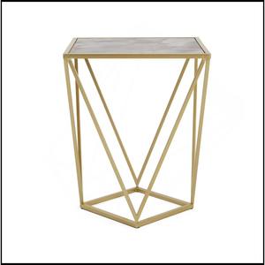 Eco-Friendly Rectangular Metal <b>Console</b>/Coffee <b>Table</b> with <b>Marble</b> Top Metal Legs Modern Design for Living Room Bedroom Kitchen Use - Product Image 6